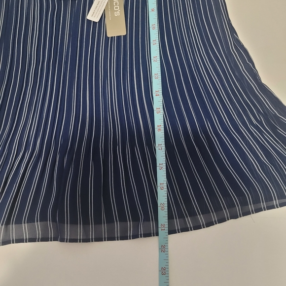 Chico's Convertible Tank Top Women's Size 0 (S) Sleeveless Lace Striped Blue - Picture 5 of 10